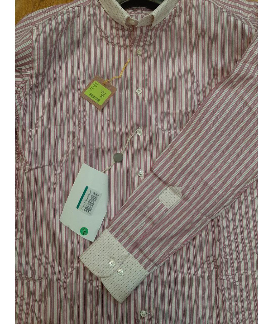 ETRO Розовая хлопковая классическая рубашка, фото 4