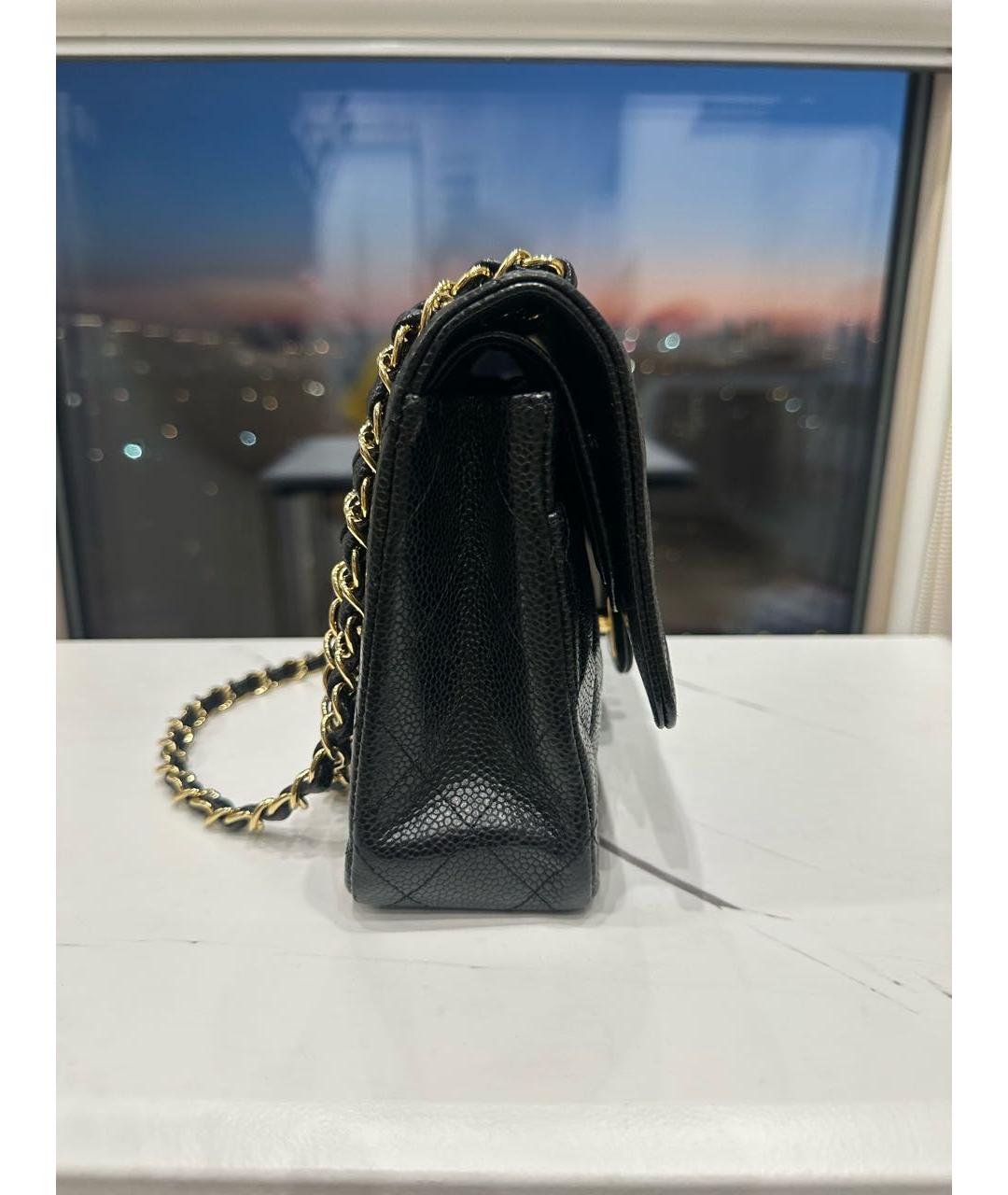 CHANEL Черная кожаная сумка через плечо, фото 3