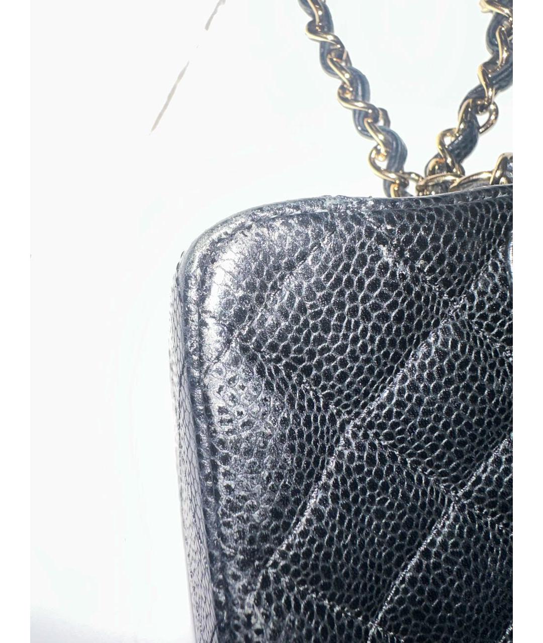 CHANEL Черная кожаная сумка через плечо, фото 5