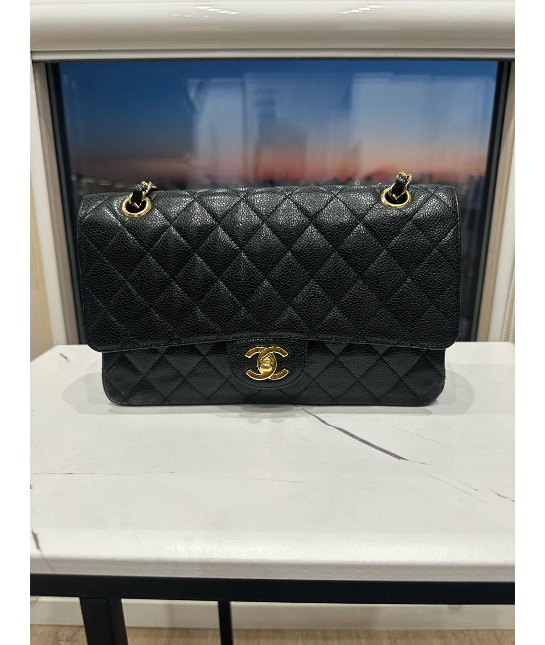 CHANEL Черная кожаная сумка через плечо, фото 6