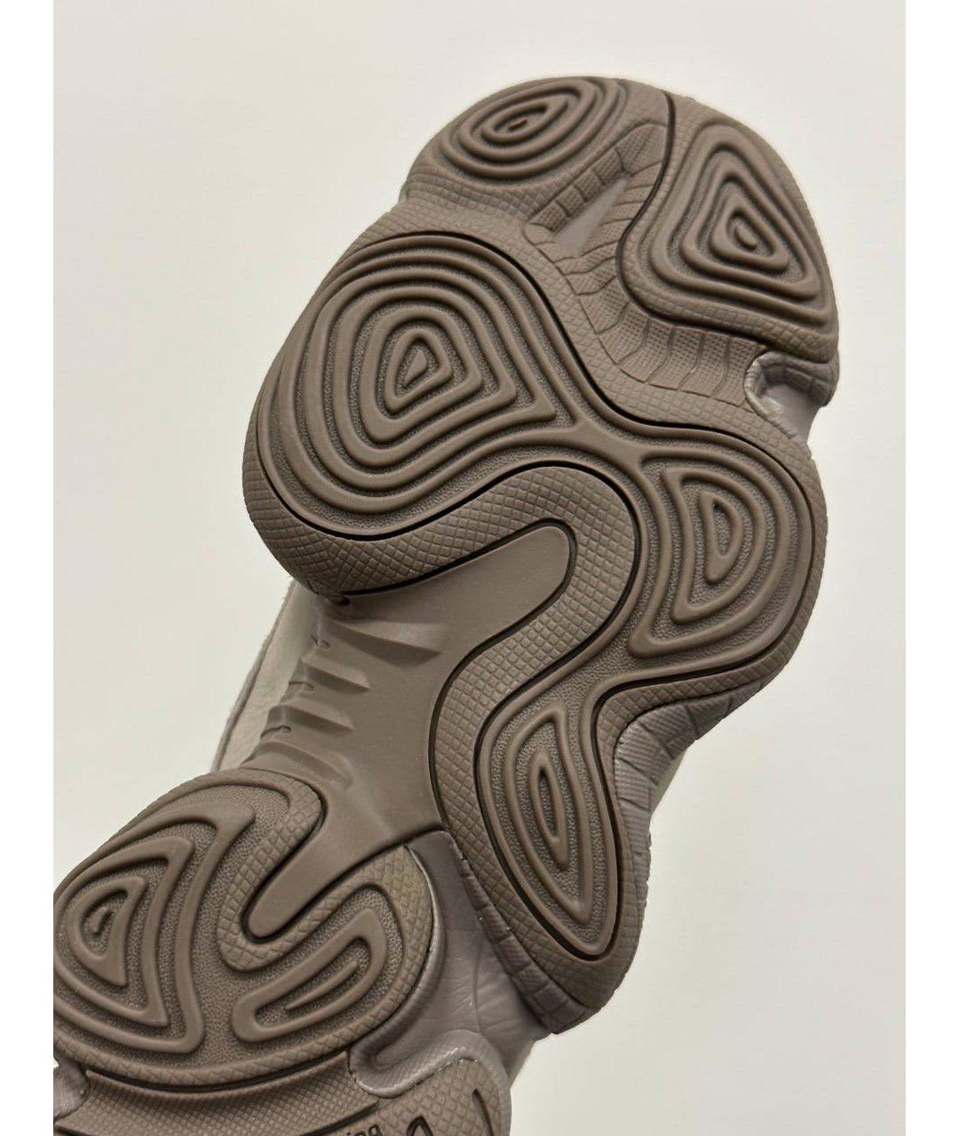 ADIDAS YEEZY Бежевые текстильные низкие кроссовки / кеды, фото 4