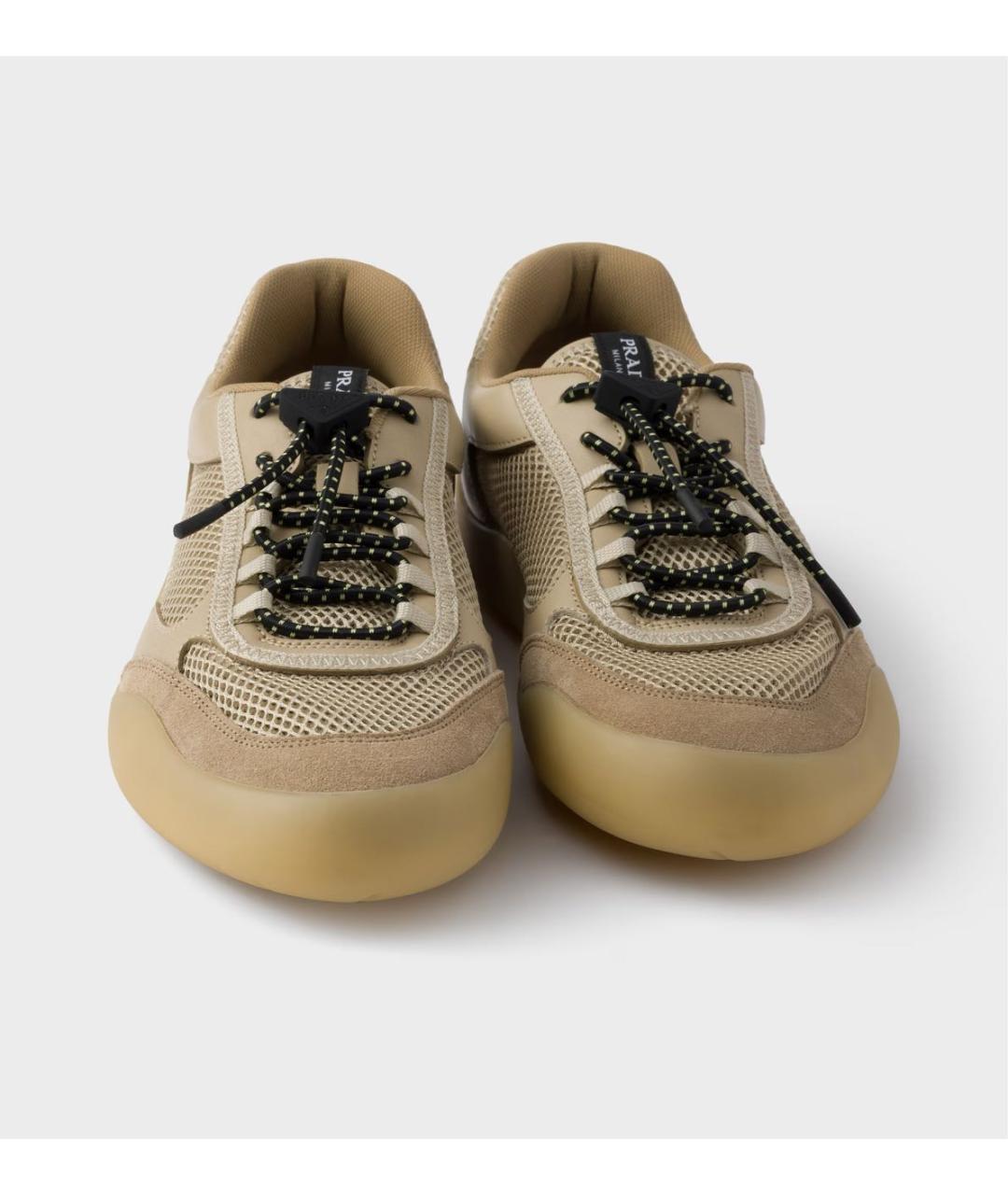 PRADA Бежевые кеды, фото 7