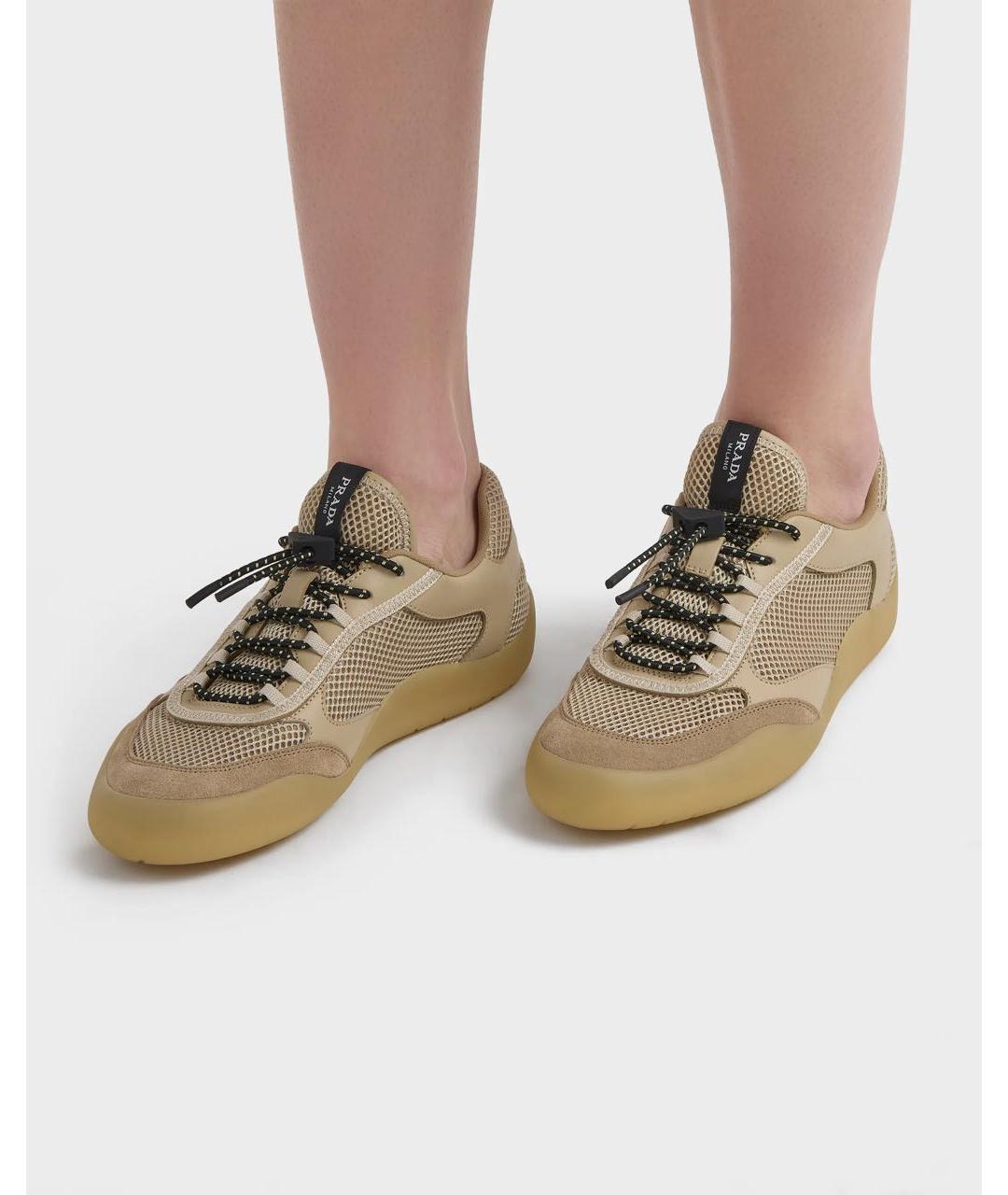 PRADA Бежевые кеды, фото 8