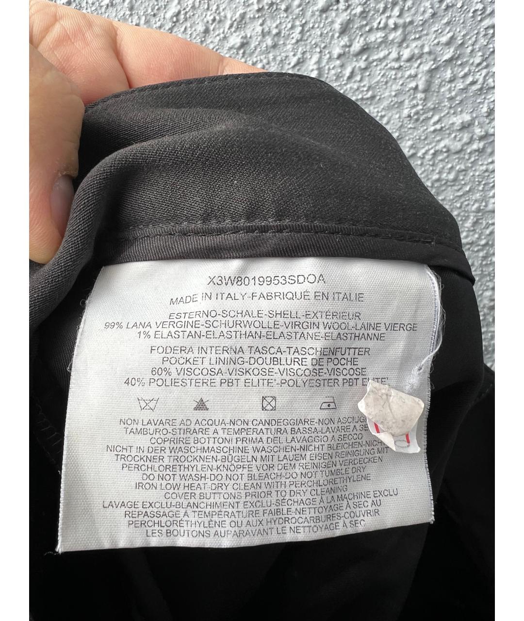 TOD'S Темно-синие шерстяные брюки узкие, фото 7