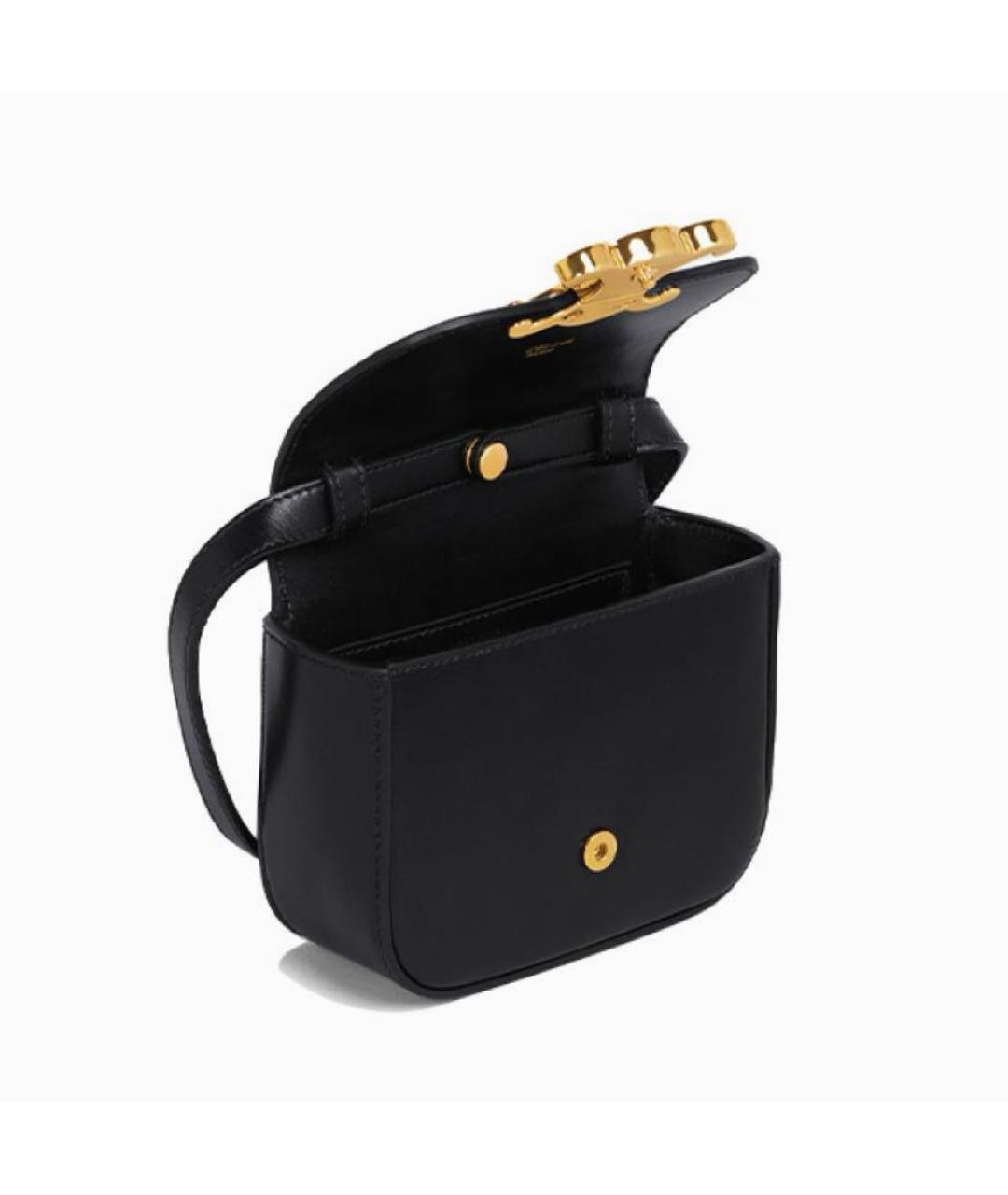 CELINE Черная кожаная сумка через плечо, фото 5