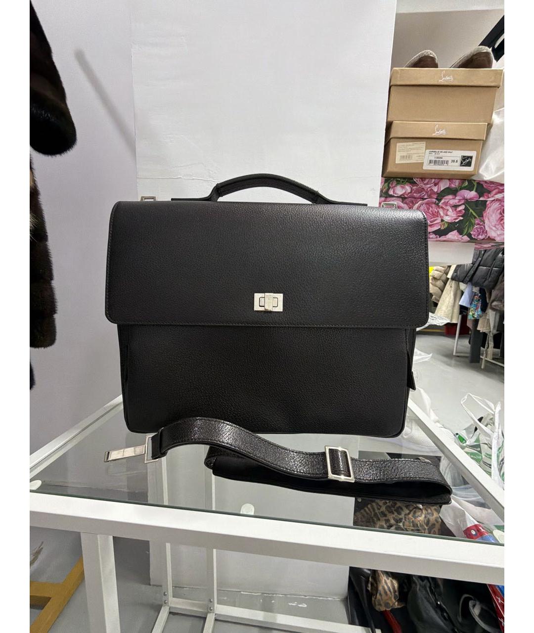 GUCCI Коричневый кожаный портфель, фото 7