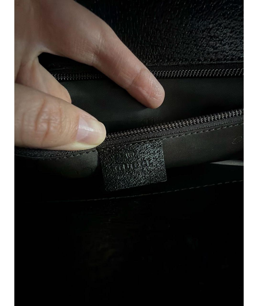 GUCCI Коричневый кожаный портфель, фото 5