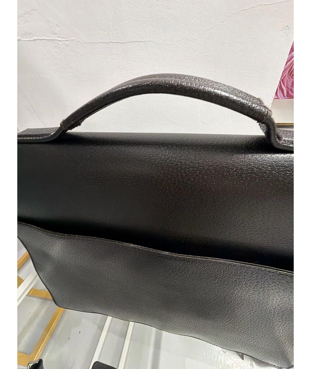 GUCCI Коричневый кожаный портфель, фото 4