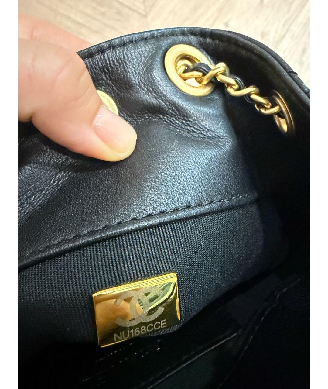 CHANEL Черный кожаный рюкзак, фото 4