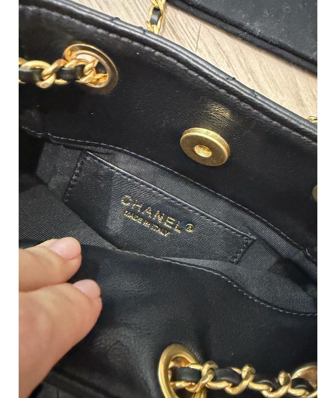 CHANEL Черный кожаный рюкзак, фото 6