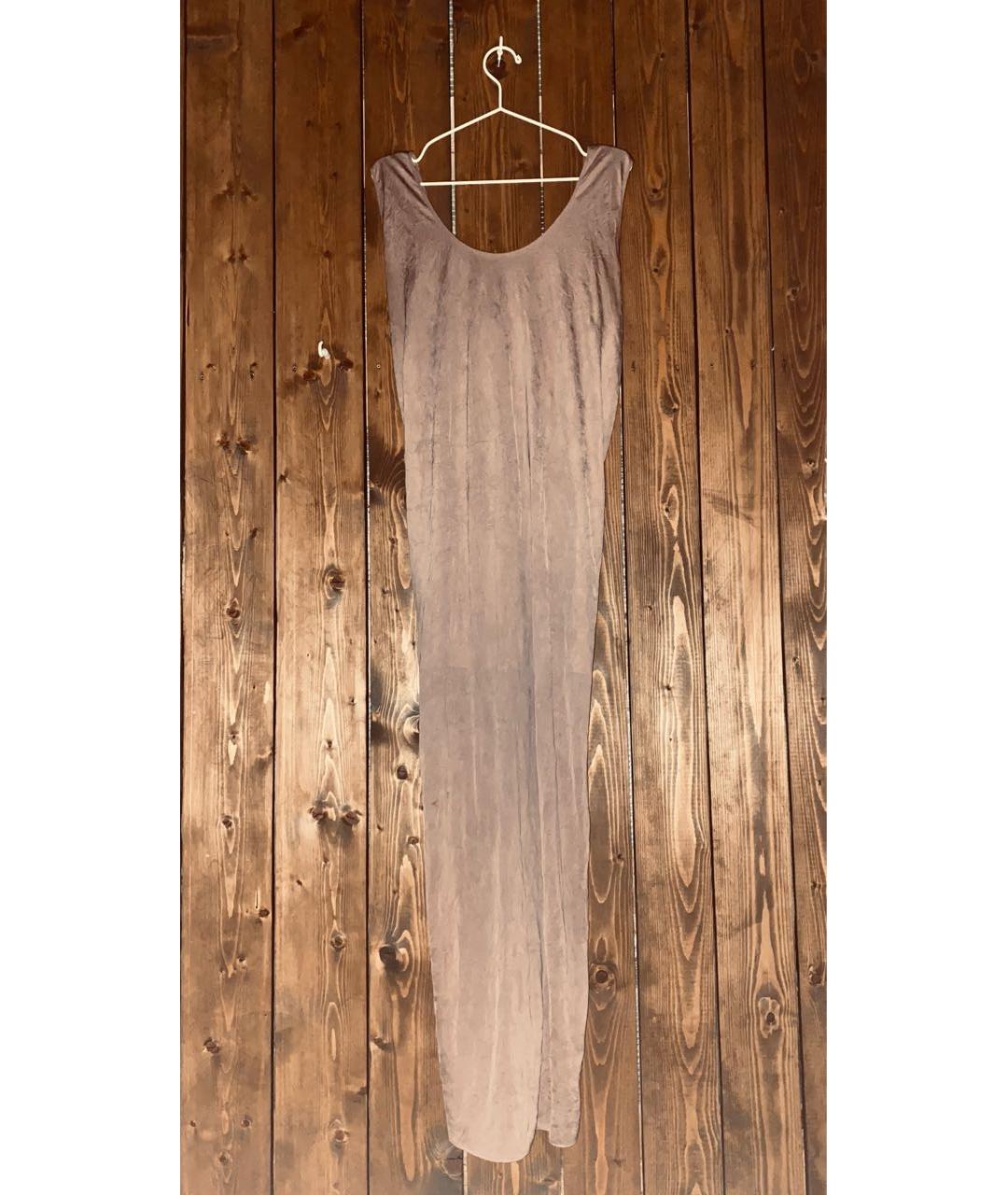 ACNE STUDIOS Бежевое полиэстеровое вечернее платье, фото 9