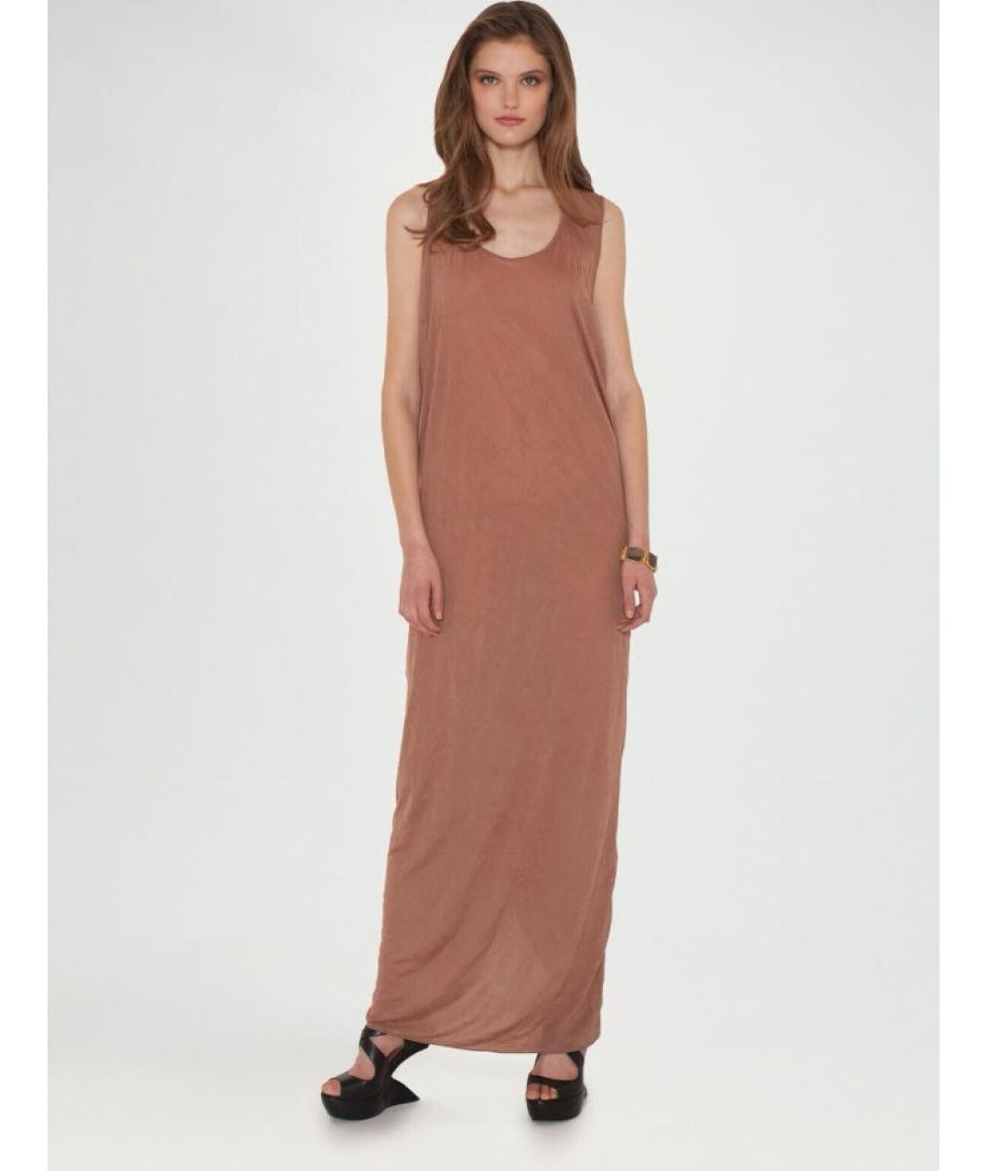 ACNE STUDIOS Бежевое полиэстеровое вечернее платье, фото 8