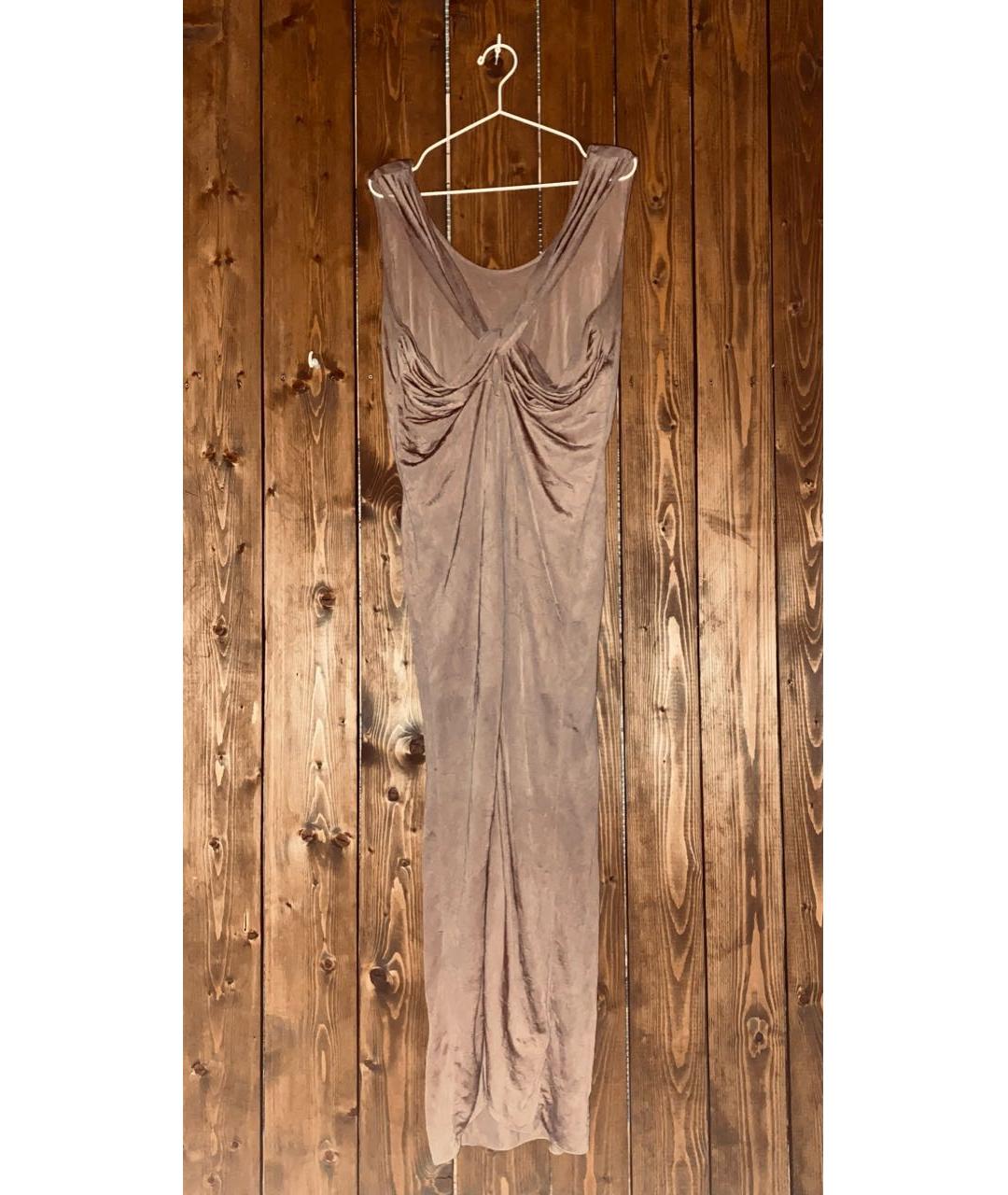 ACNE STUDIOS Бежевое полиэстеровое вечернее платье, фото 2