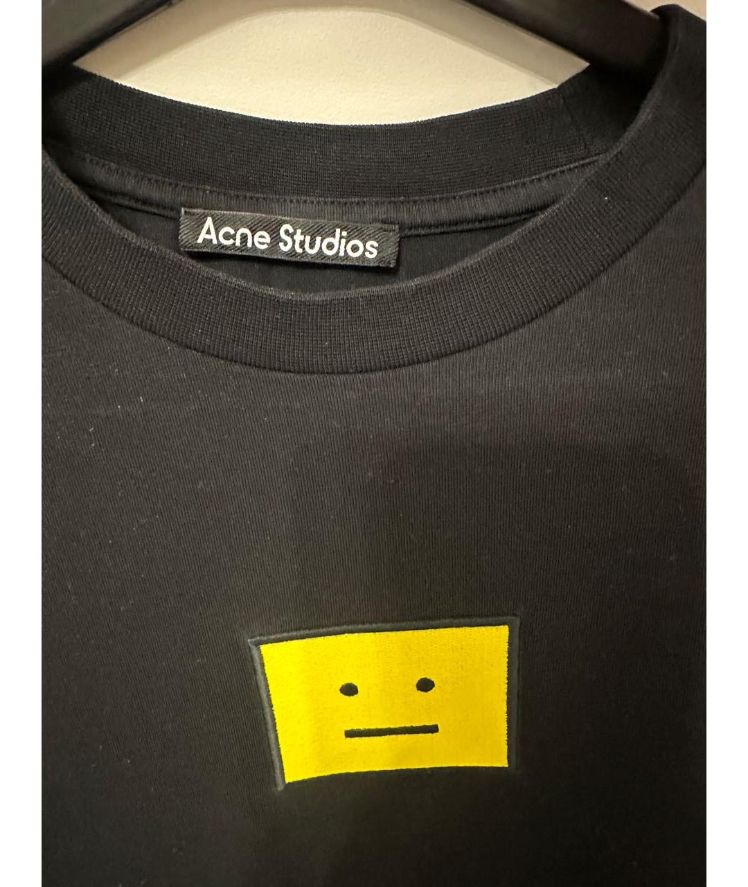 ACNE STUDIOS Черная хлопковая футболка, фото 3