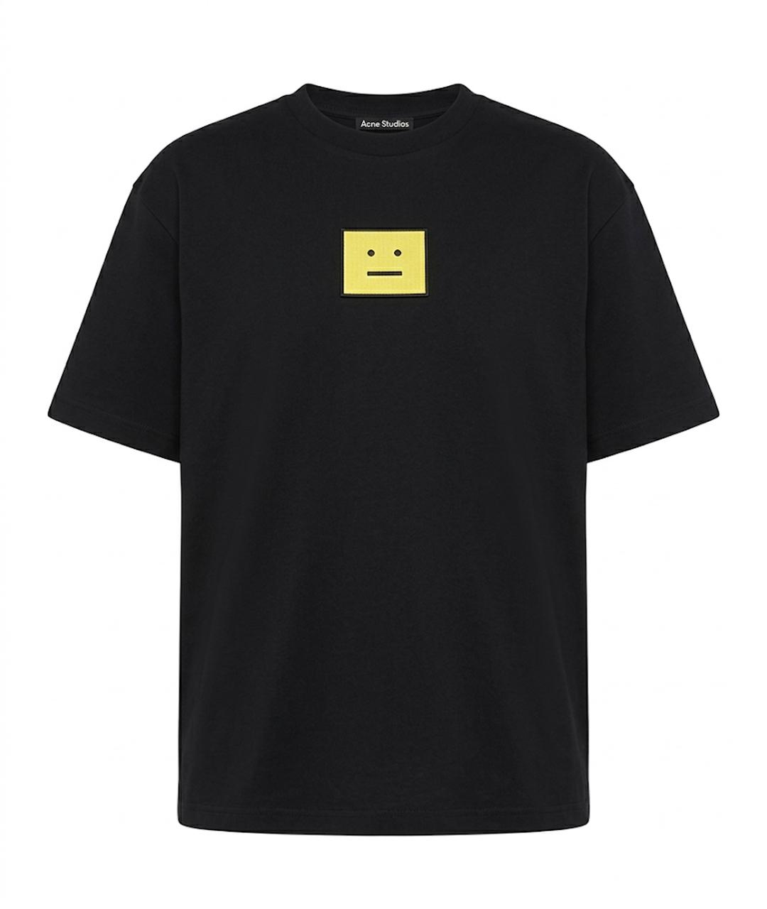 ACNE STUDIOS Черная хлопковая футболка, фото 1