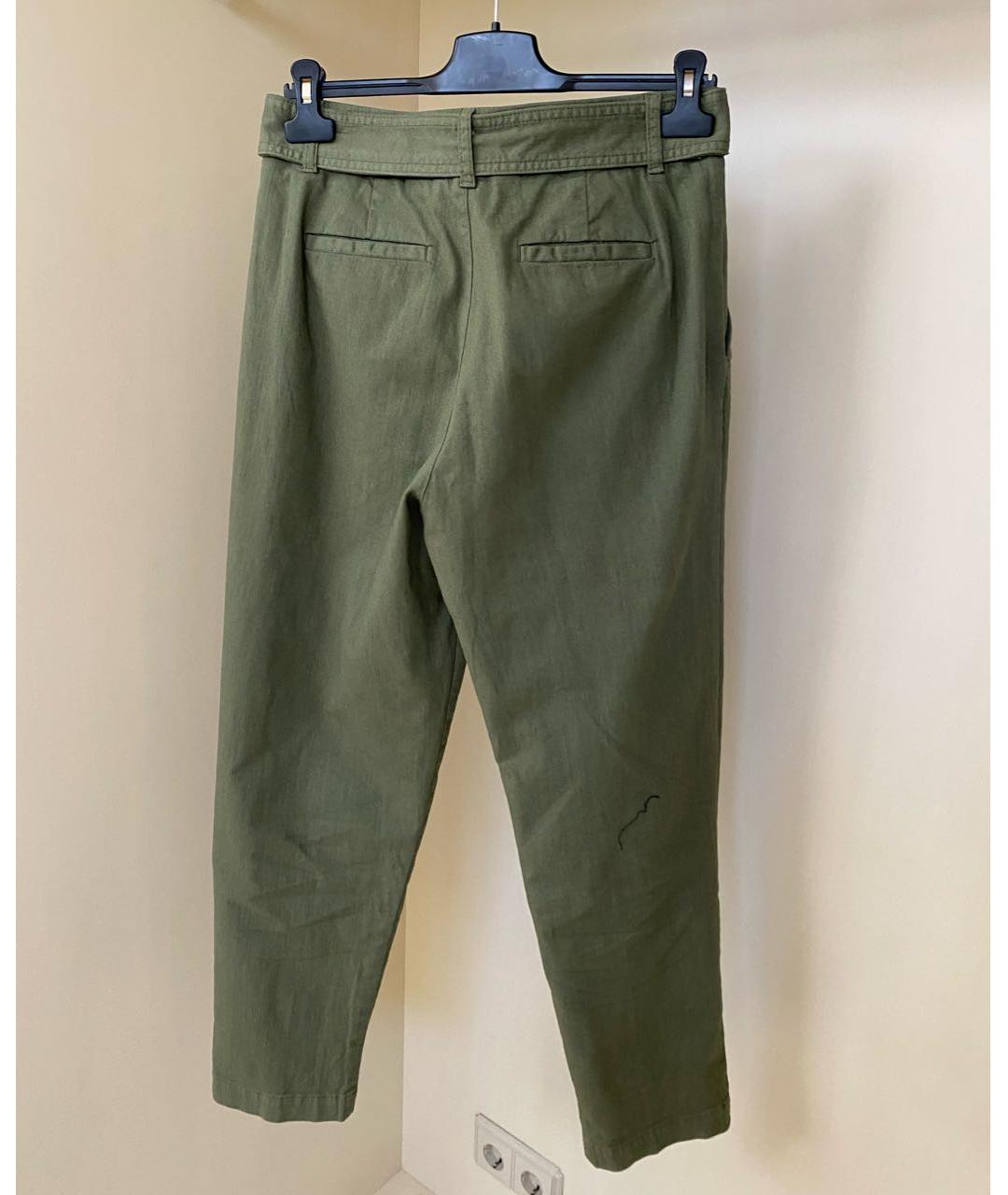 P.A.R.O.S.H. Хаки хлопко-эластановые прямые джинсы, фото 7