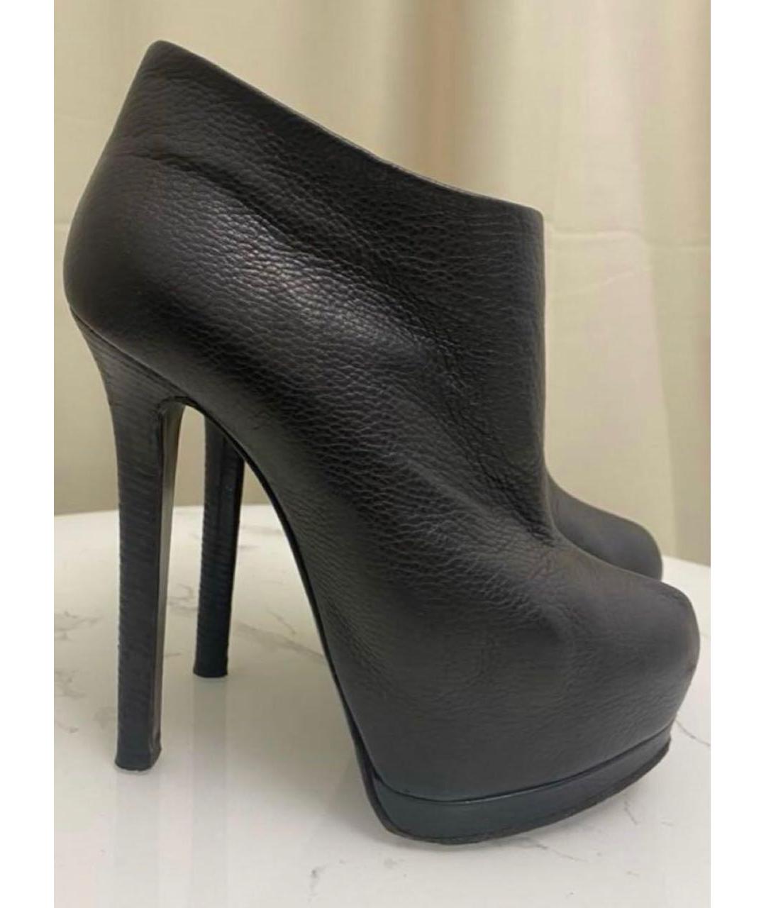 GIUSEPPE ZANOTTI DESIGN Черные кожаные ботильоны, фото 3