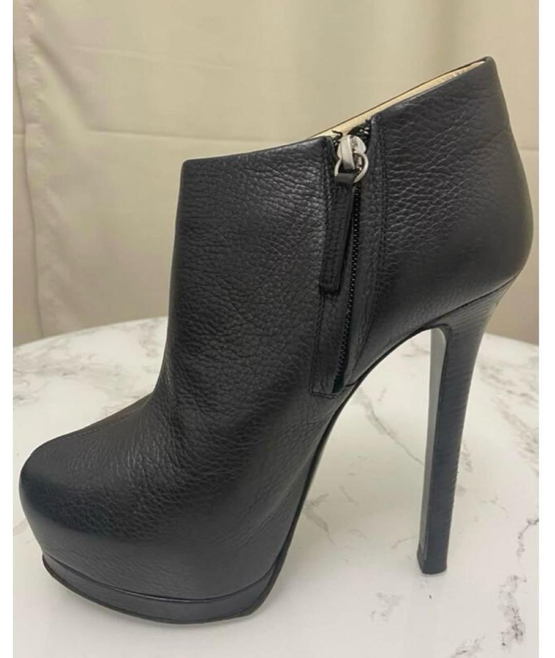 GIUSEPPE ZANOTTI DESIGN Черные кожаные ботильоны, фото 2