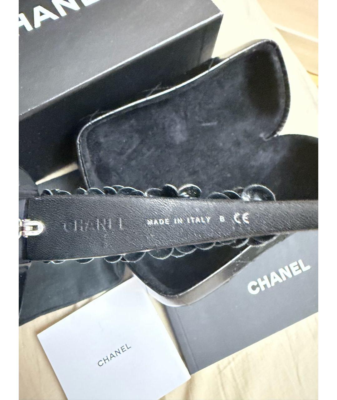 CHANEL Черные пластиковые солнцезащитные очки, фото 5