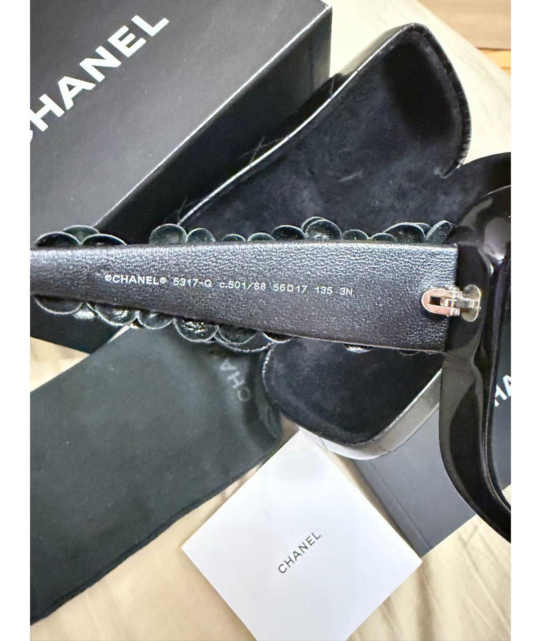 CHANEL Черные пластиковые солнцезащитные очки, фото 4