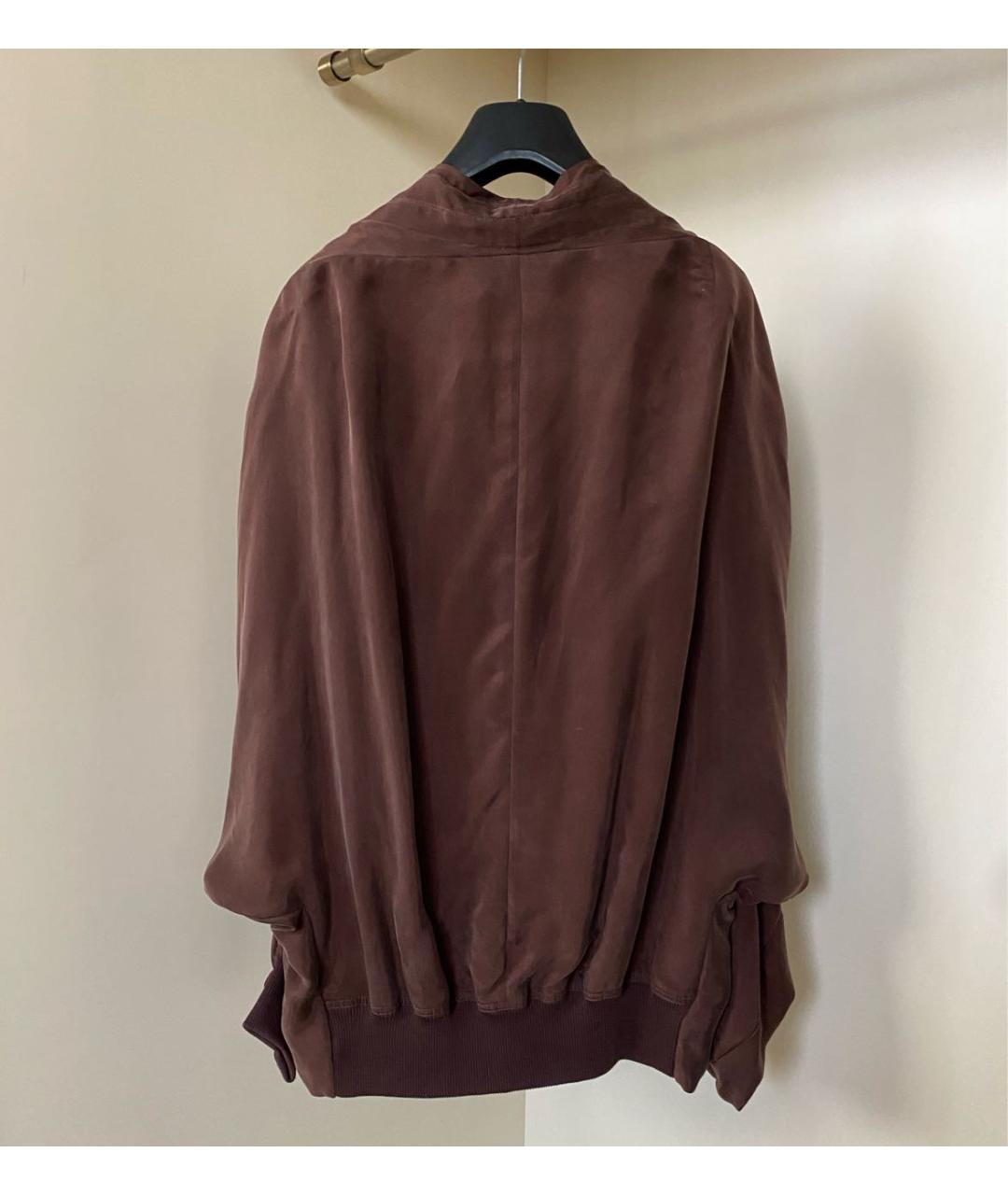 ALBERTA FERRETTI Коричневая вискозная куртка, фото 6