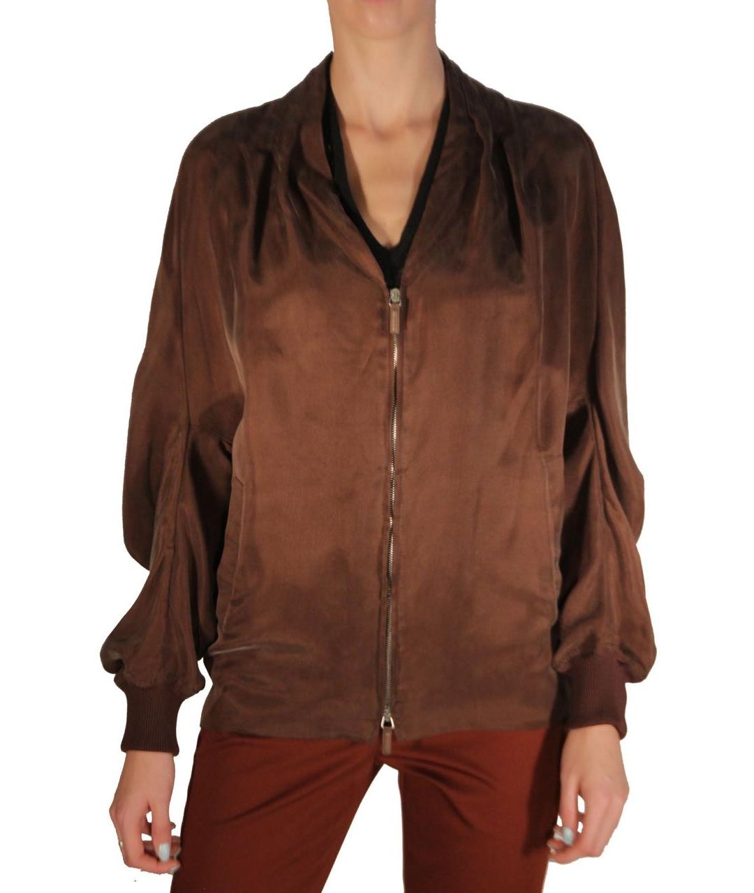 ALBERTA FERRETTI Коричневая вискозная куртка, фото 8