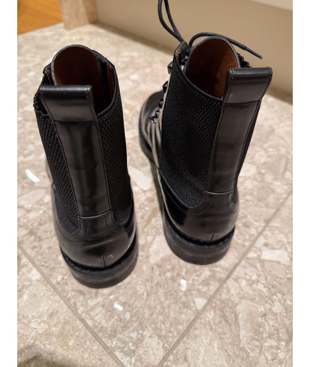 JIMMY CHOO Черные кожаные высокие ботинки, фото 3