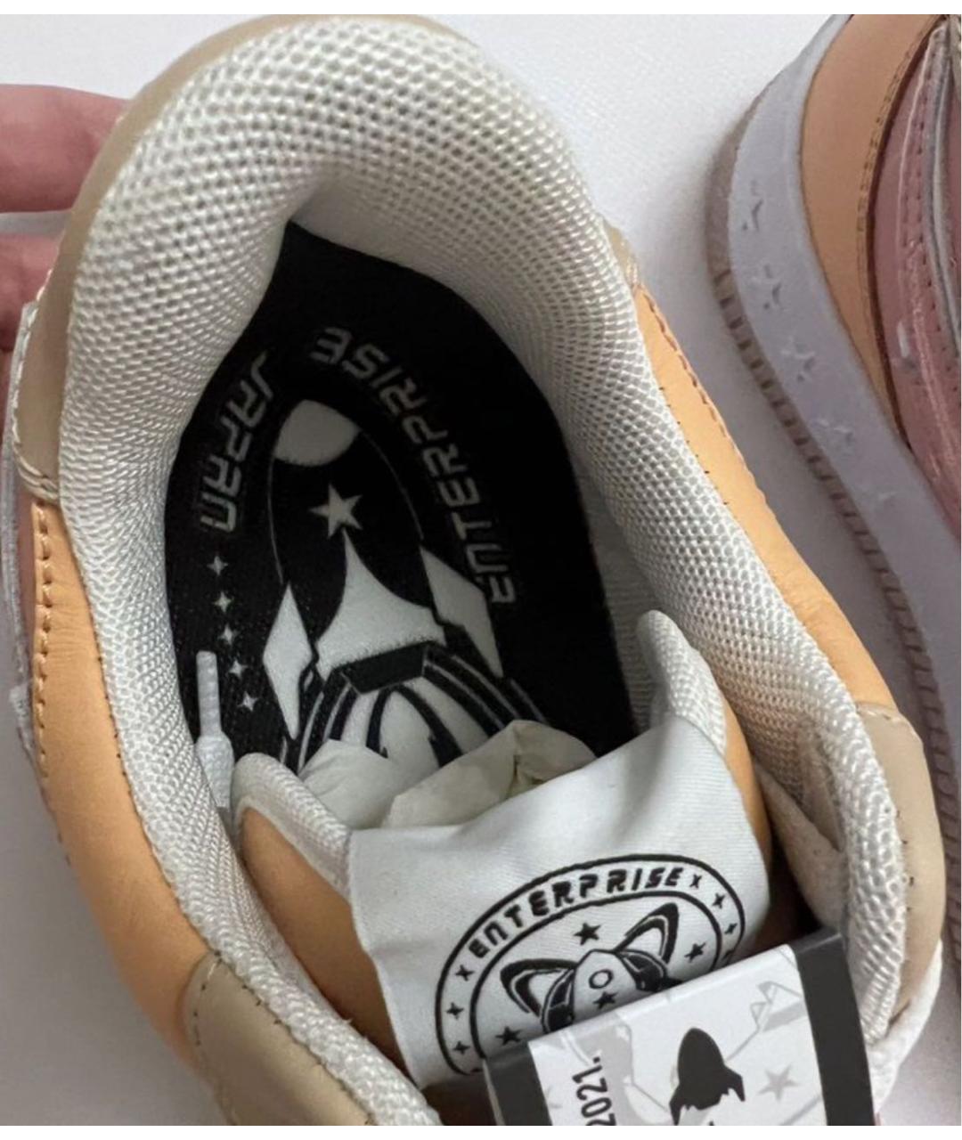 ENTERPRISE JAPAN Оранжевое кожаные кеды, фото 4