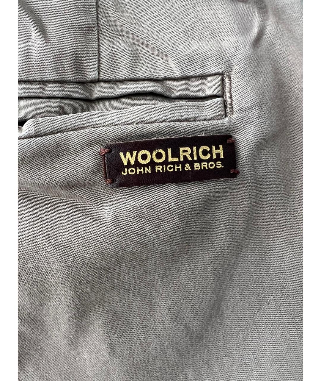 WOOLRICH Коричневые хлопковые прямые брюки, фото 3