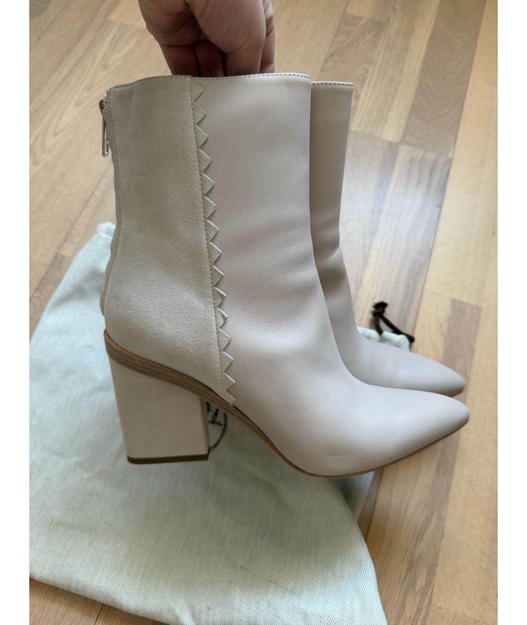 HERMES Бежевые замшевые ботильоны, фото 3