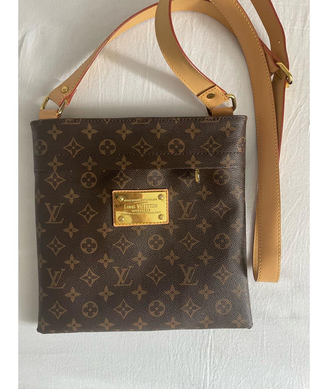 LOUIS VUITTON Коричневая сумка через плечо, фото 4