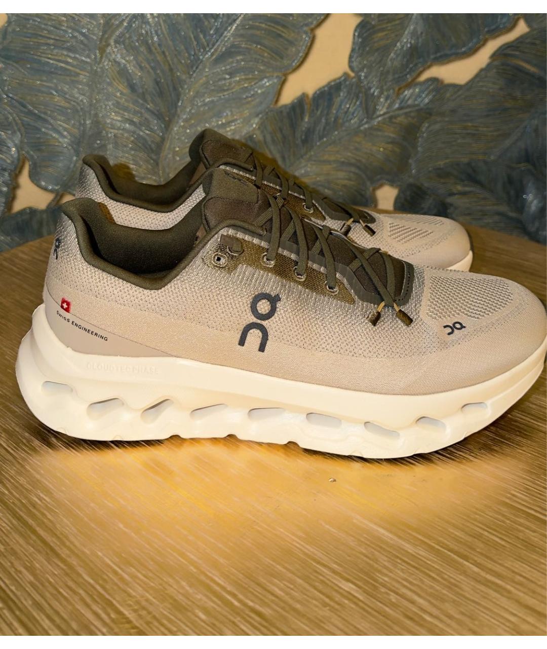 ON Хаки текстильные высокие кроссовки / кеды, фото 6