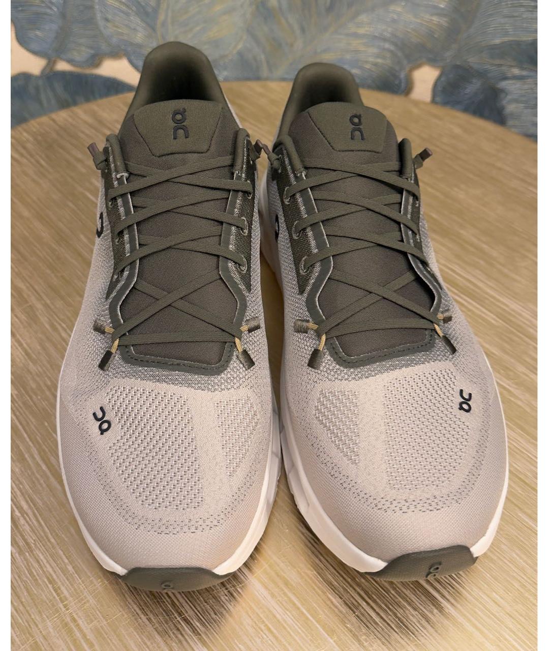 ON Хаки текстильные высокие кроссовки / кеды, фото 2