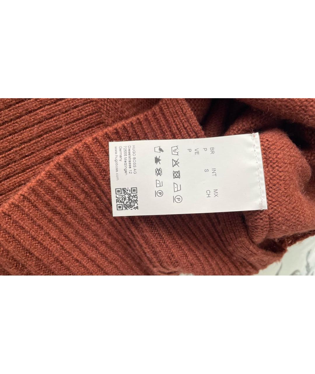 HUGO BOSS Коричневый кашемировый джемпер / свитер, фото 4