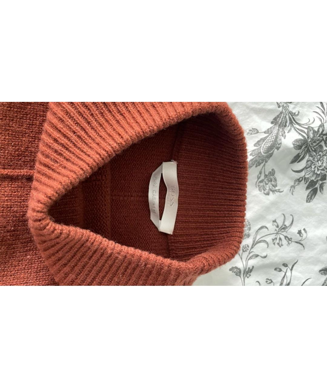 HUGO BOSS Коричневый кашемировый джемпер / свитер, фото 2