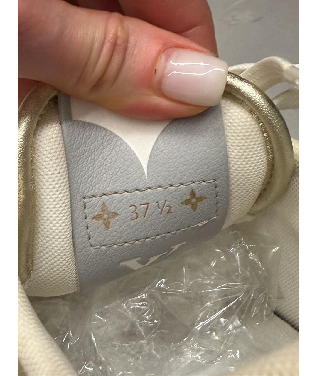 LOUIS VUITTON Белые кожаные кеды, фото 5