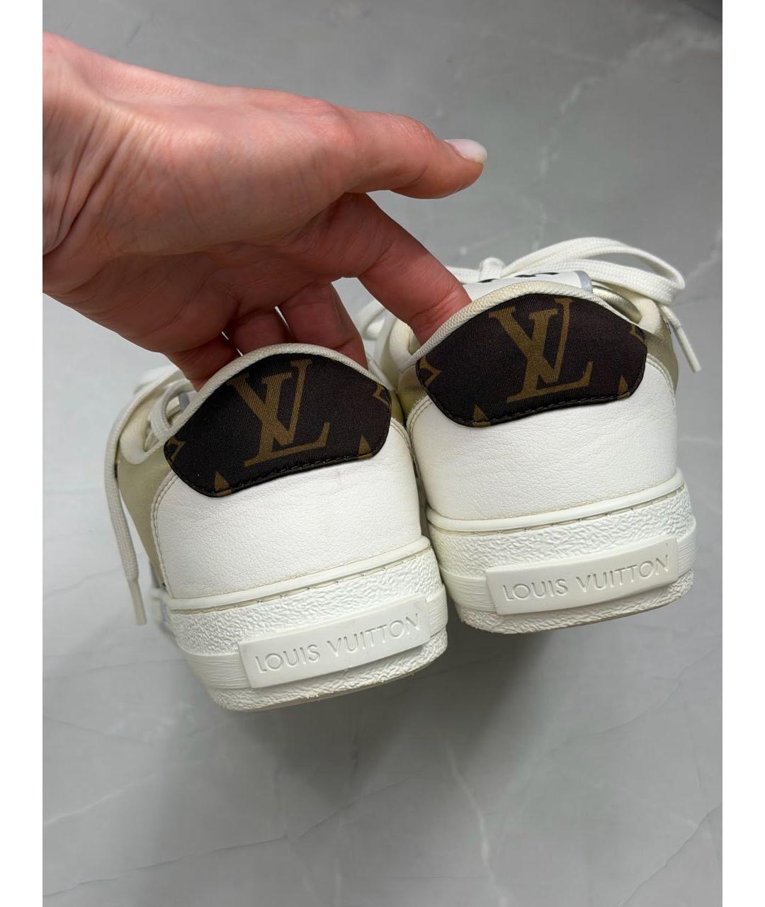 LOUIS VUITTON Белые кожаные кеды, фото 3