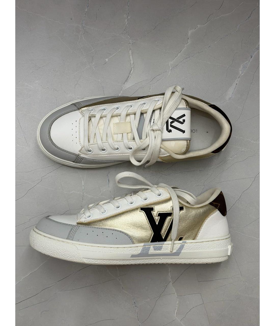 LOUIS VUITTON Белые кожаные кеды, фото 7