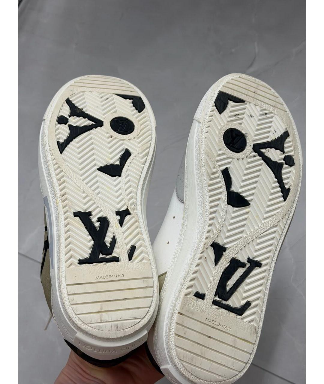 LOUIS VUITTON Белые кожаные кеды, фото 6