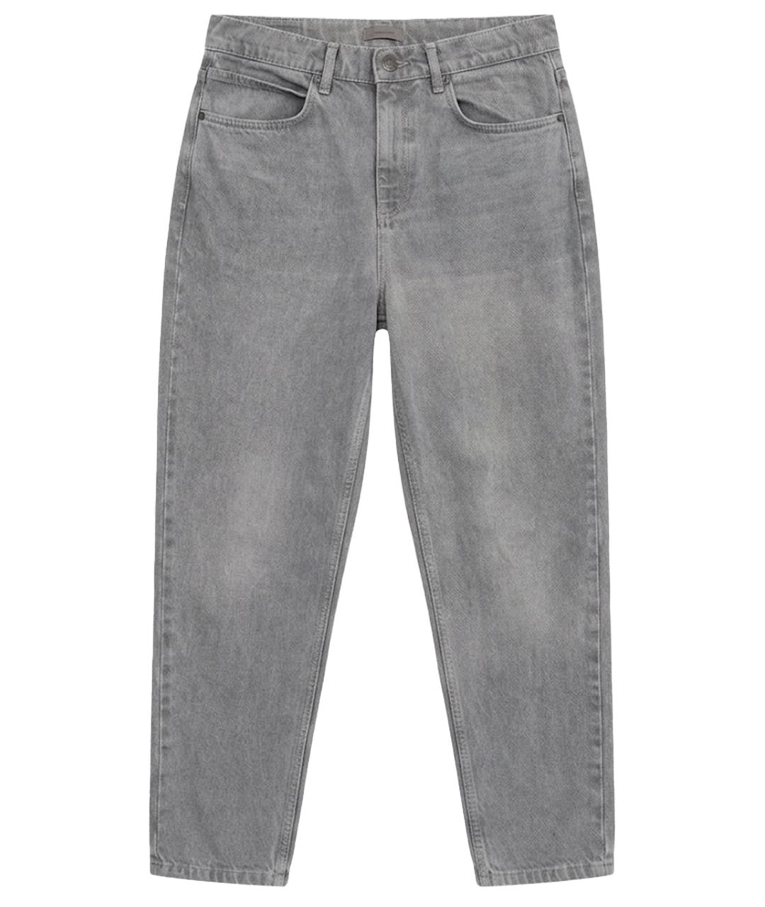 12 STOREEZ Серые хлопковые прямые джинсы, фото 1