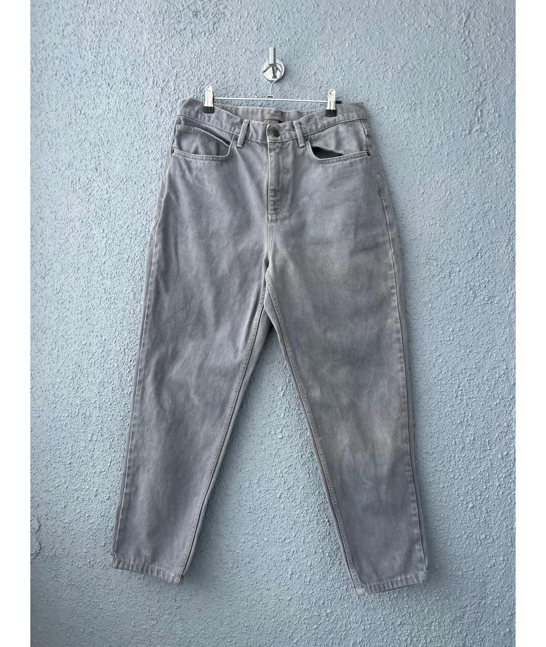 12 STOREEZ Серые хлопковые прямые джинсы, фото 6