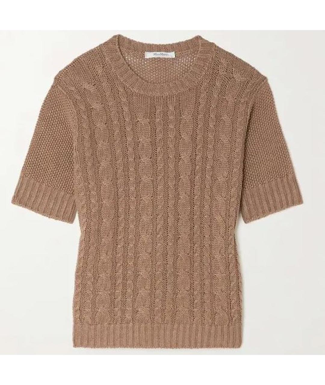 MAX MARA Бежевый льняной джемпер / свитер, фото 7