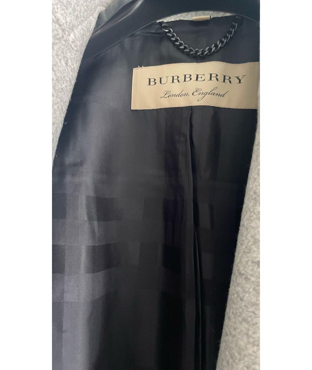 BURBERRY Серое кашемировое пальто, фото 3