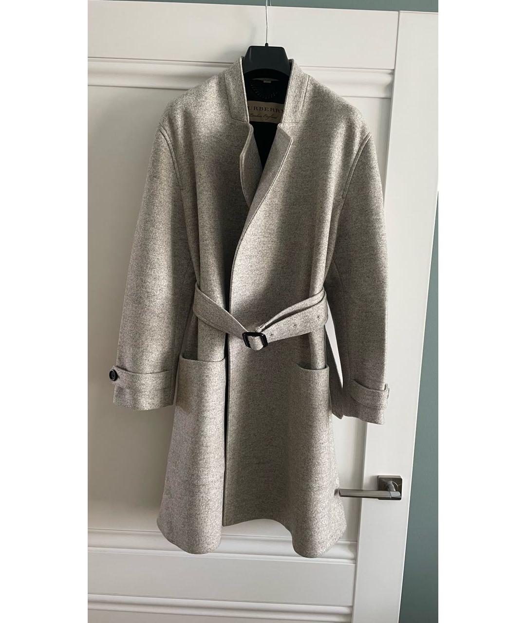 BURBERRY Серое кашемировое пальто, фото 8