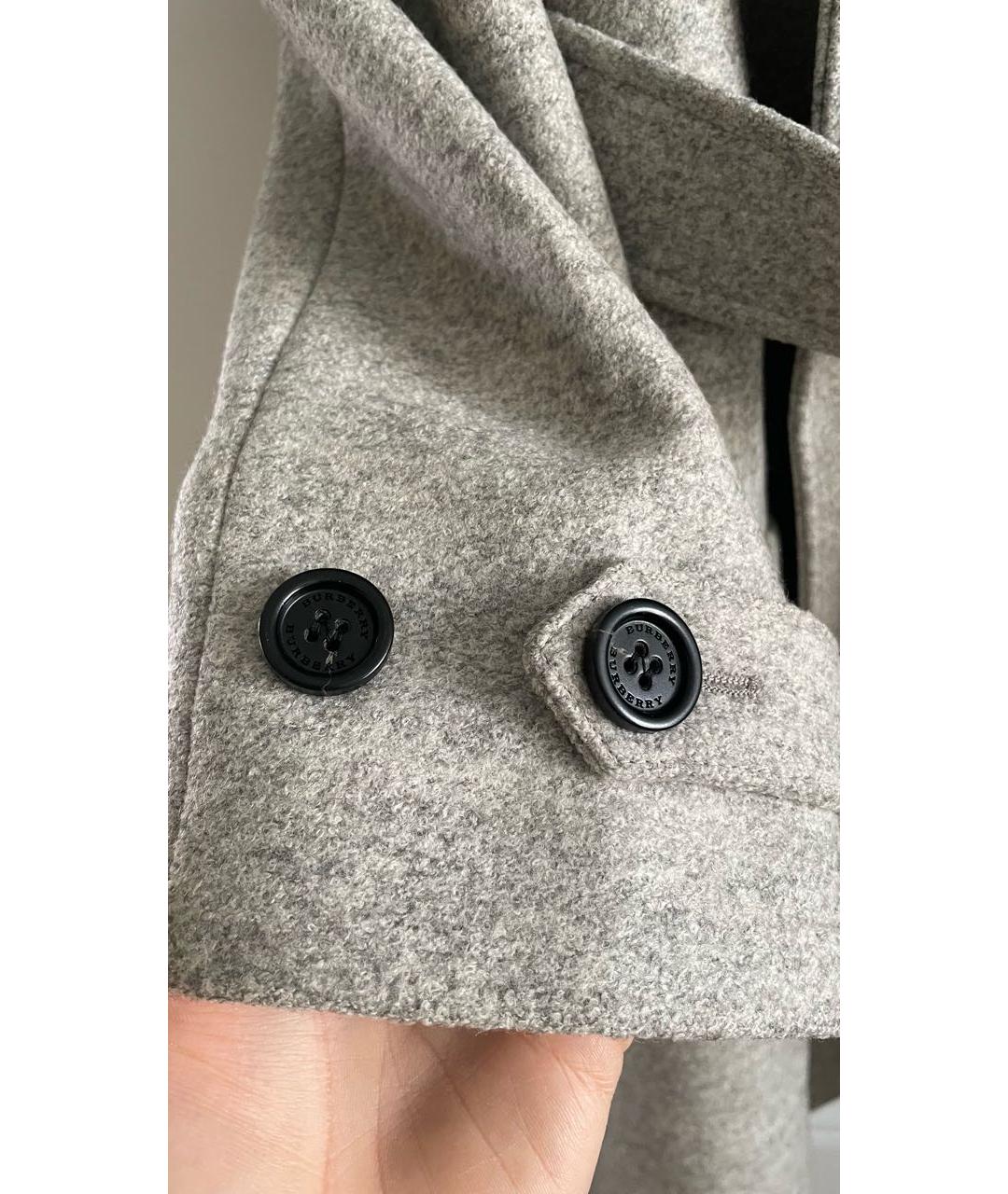 BURBERRY Серое кашемировое пальто, фото 5