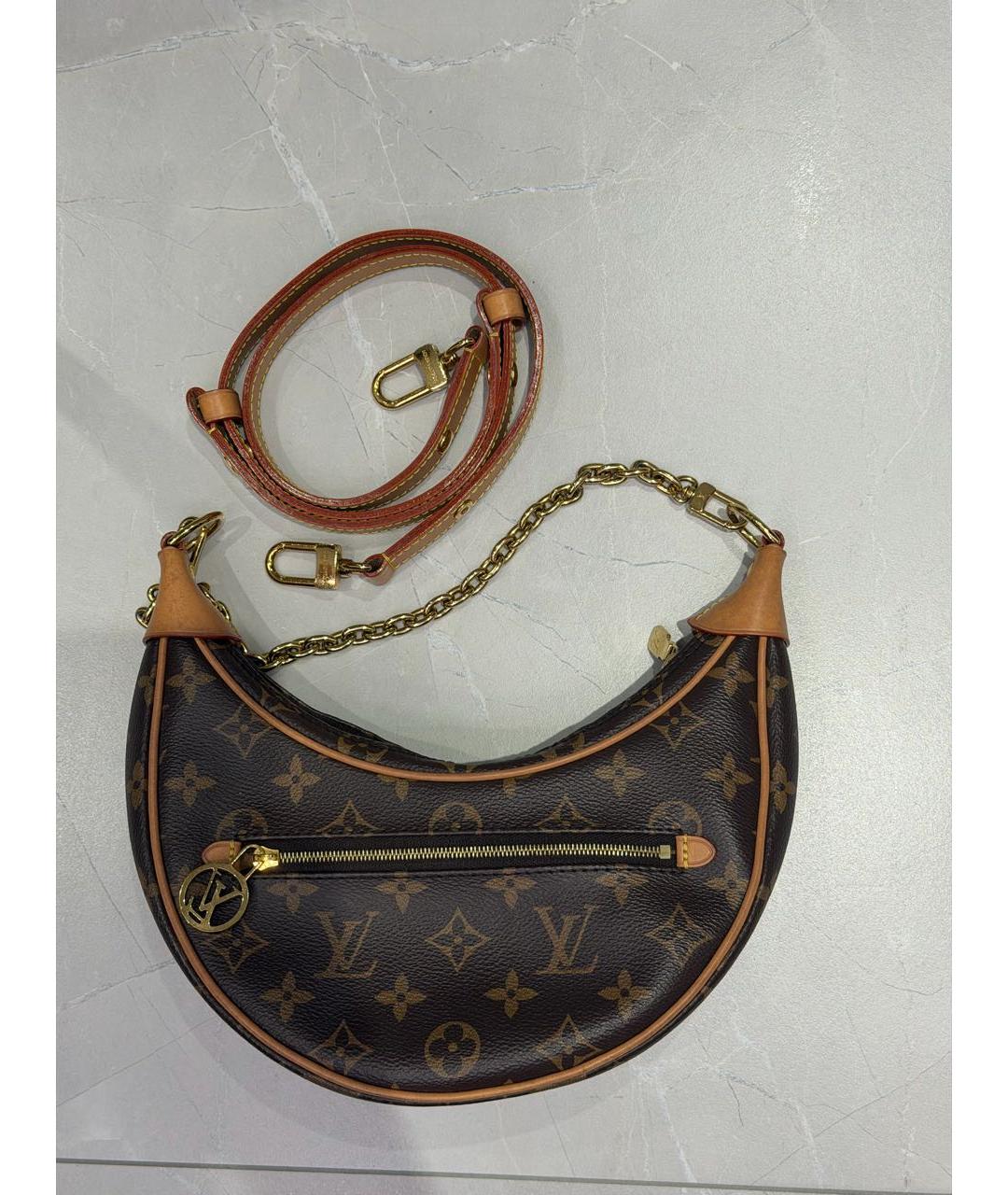 LOUIS VUITTON Коричневая сумка с короткими ручками, фото 3