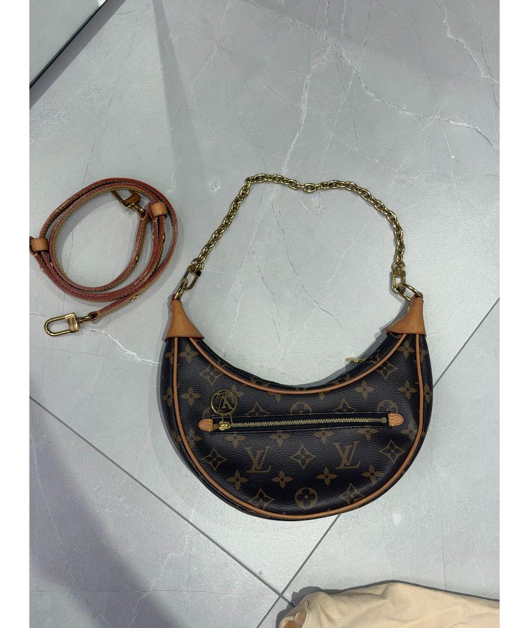 LOUIS VUITTON Коричневая сумка с короткими ручками, фото 4