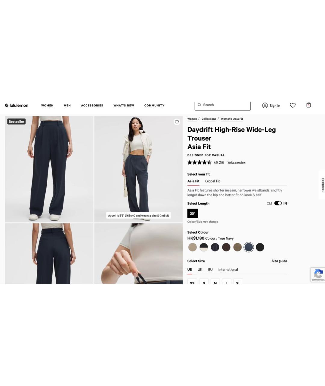 Lululemon Серые хлопко-эластановые брюки широкие, фото 6