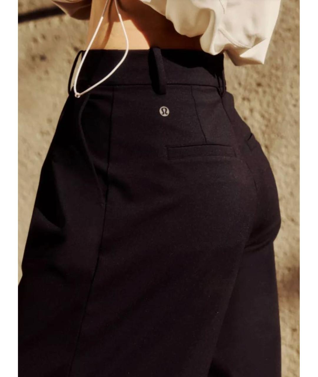 Lululemon Серые хлопко-эластановые брюки широкие, фото 3