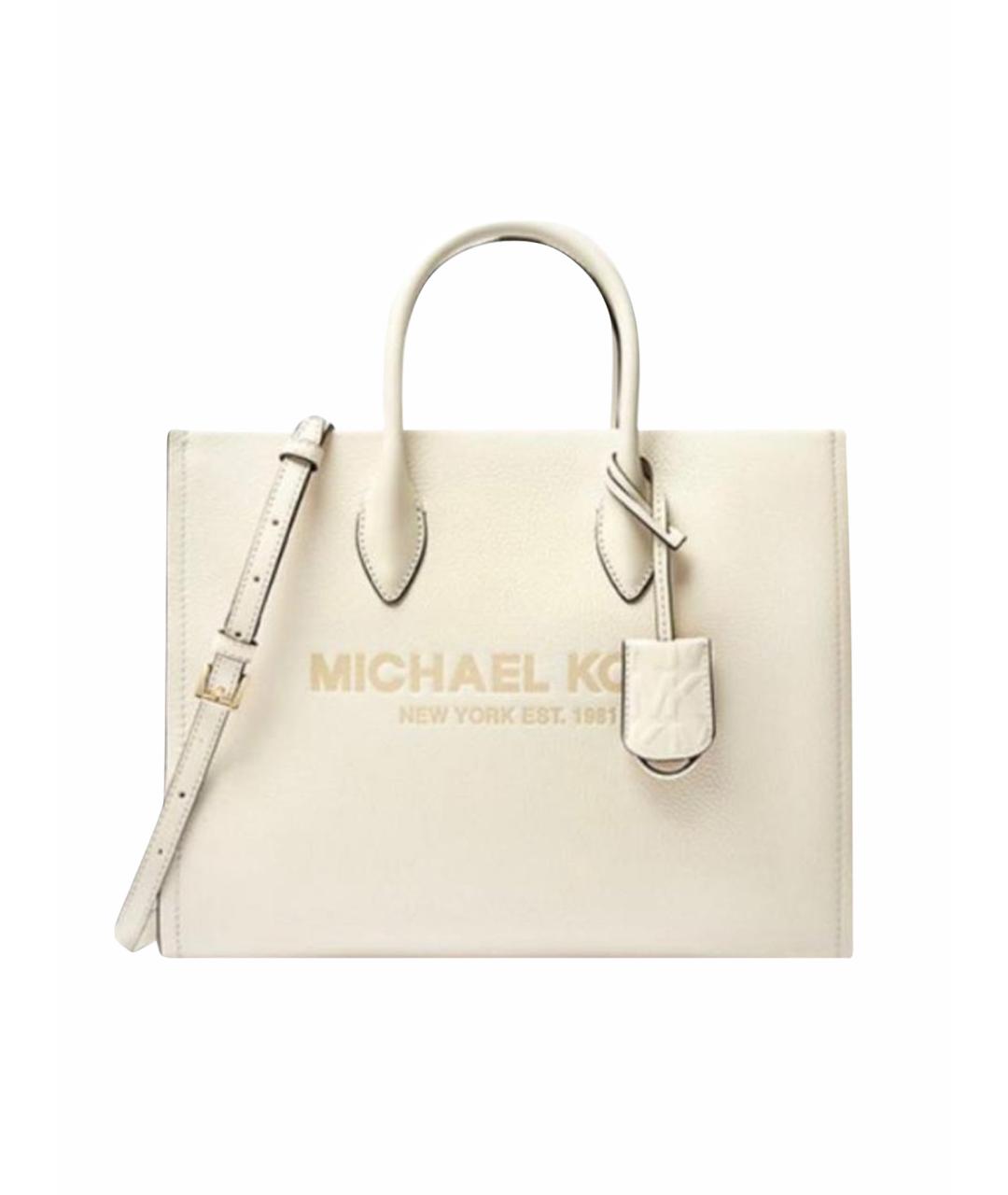 MICHAEL KORS Бежевая кожаная сумка тоут, фото 1